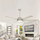 Parrot Uncle 65-Inch Freda DC Motor Modern Downrod Ceiling Fan with LED Light and Remote Control (F8218110V)