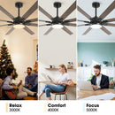 Parrot Uncle 65-Inch Teresa Modern Double-Sided Blades Ceiling Fan with Remote Control and LED Light