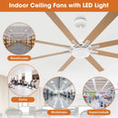Parrot Uncle 65-Inch Teresa Modern Double-Sided Blades Ceiling Fan with Remote Control and LED Light