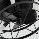 Parrot Uncle 13-Inch Madurai Farmhouse Flush Mount Reversible Ceiling Fan with Lighting and Remote Control (F8270BK110V)