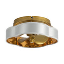 Parrot Uncle Vaczon 13-Inch Golden Flush Mount Ceiling Fan with Light and Remote Control (F8295110V)