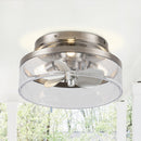 Parrot Uncle 13-Inch Flush Mount Reversible Ceiling Fan with Lighting and Remote Control (F8299110V)