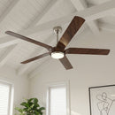 Parrot Uncle 65-Inch Fury Farmhouse DC Motor Downrod Mount Ceiling Fan with Lighting and Remote Control (F8305110V)