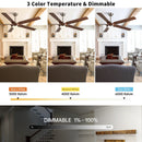 Parrot Uncle 65-Inch Fury Farmhouse DC Motor Downrod Mount Ceiling Fan with Lighting and Remote Control (F8305110V)