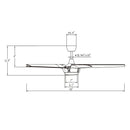Parrot Uncle 65-Inch Fury Farmhouse DC Motor Downrod Mount Ceiling Fan with Lighting and Remote Control (F8305110V)