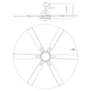 Parrot Uncle 65-Inch Amold Industrial Downrod Mount Ceiling Fan with Lighting and Remote Control (F8306110V)