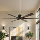 Parrot Uncle 65-Inch Bendan Industrial Downrod Mount Ceiling Fan with Lighting and Remote Control (F8307110V)