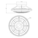 Parrot Uncle 20-Inch Ikon Modern DC Motor Flush Mount Reversible Ceiling Fan with Lighting and Remote Control (F8308110V)