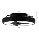 Parrot Uncle 19-Inch Britton Flush Mount Reversible Ceiling Fan with Remote Control