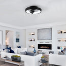 Parrot Uncle 19-Inch Britton Flush Mount Reversible Ceiling Fan with Remote Control