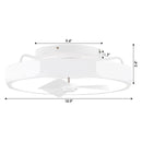 Parrot Uncle 19-Inch Britton Flush Mount Reversible Ceiling Fan with Remote Control