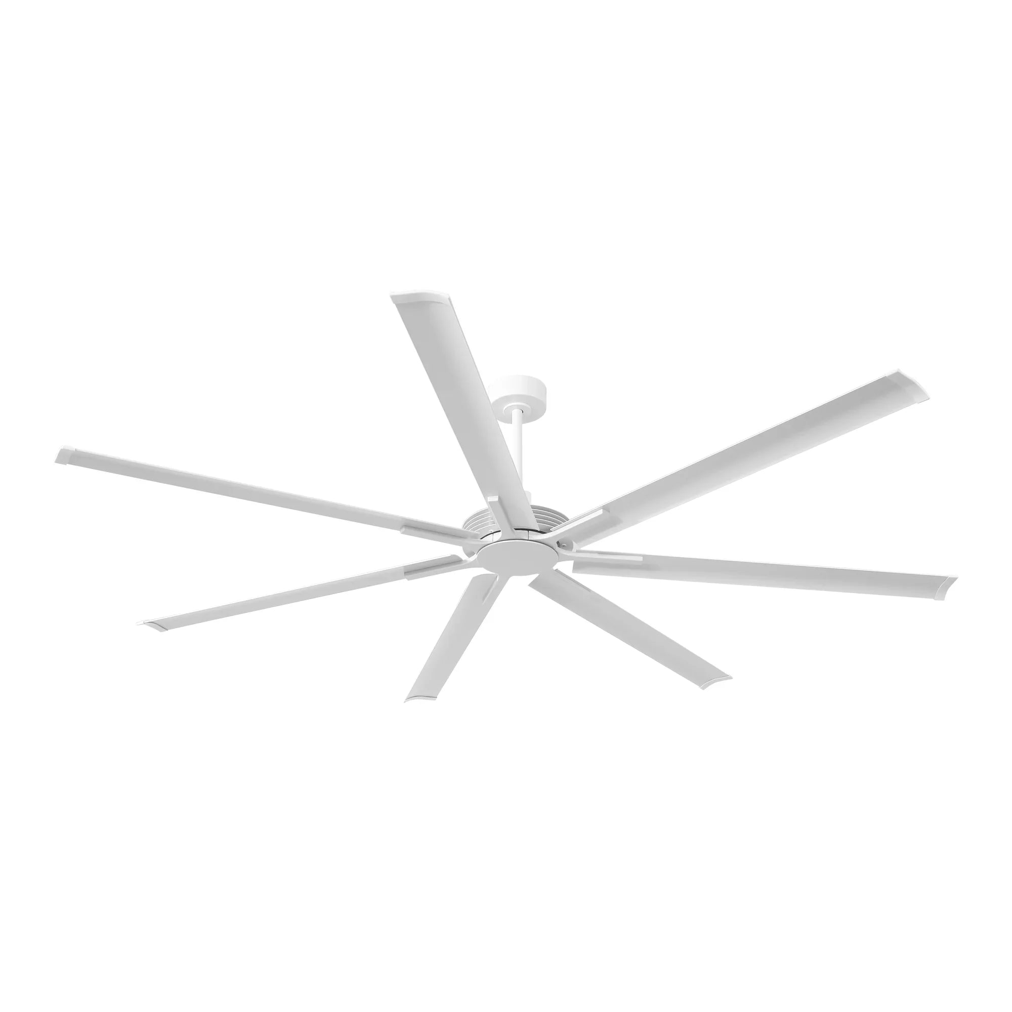 Parrot Uncle ceiling fan with 8 white blades and white motor housing