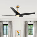 Parrot Uncle 60-Inch Parvez Modern DC Motor Downrod Mount Reversible Ceiling Fan with Lighting and Remote Control (F8313110V)