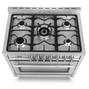 Cosmo 36-Inch 3.8 Cu. Ft. Single Oven Dual Fuel Range in Stainless Steel (F965)
