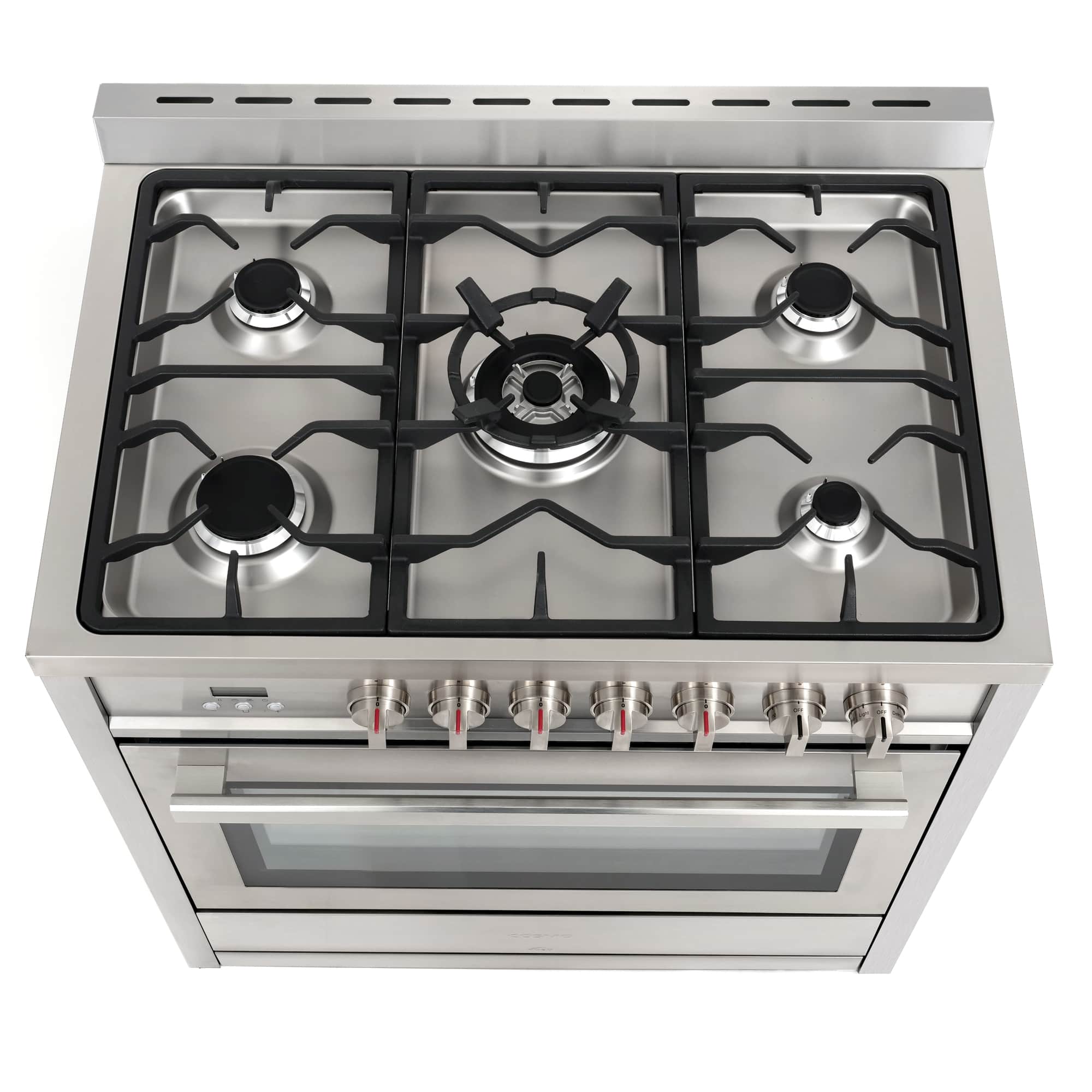 Cosmo 36-Inch 3.8 Cu. Ft. Single Oven Dual Fuel Range in Stainless Ste