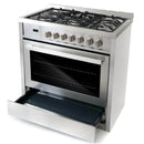 Cosmo 4-Piece Appliance Package - 36-Inch Single Oven Dual Fuel Range, Wall Mount Range Hood, Dishwasher and Refrigerator in Stainless Steel (COS-4PKG-216)