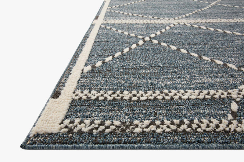 Loloi II Fabian Transitional Denim and Charcoal 2' 7" x 7' 6" Runner Rug