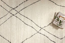 Loloi II Fabian Transitional Ivory and Charcoal 2' 7" x 4' Accent Rug