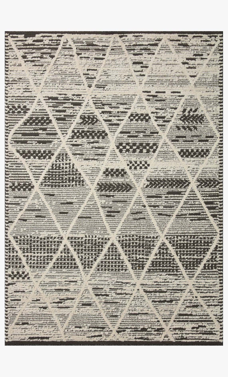 Loloi II Fabian Transitional Charcoal and Ivory 2' 7" x 4' Accent Rug