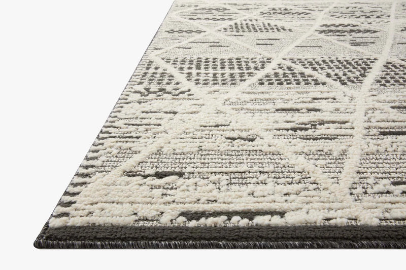 Loloi II Fabian Transitional Charcoal and Ivory 5' 3" x 7' 6" Area Rug