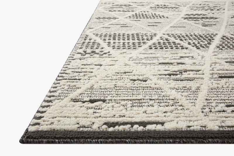Loloi II Fabian Transitional Charcoal and Ivory 2' 7" x 7' 6" Runner Rug