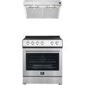 Forno Espresso 2-Piece Appliance Package - 30-Inch Electric Range with 5.0 Cu.Ft. Electric Oven and Under Cabinet Range Hood in Stainless Steel (FBDL-002-01US)