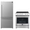 Forno Espresso 2-Piece Appliance Package - 30-Inch Electric Range with 5.0 Cu.Ft. Electric Oven and Refrigerator in Stainless Steel