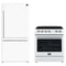 Forno Espresso 2-Piece Appliance Package - 30-Inch Electric Range with 5.0 Cu.Ft. Electric Oven and Refrigerator in White with Stainless Steel Trim