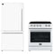 Forno 2-Piece Appliance Package - 30-Inch Electric Range and 31-Inch Refrigerator, Left Hinge in White with Stainless Steel Trim (FBDL-003-08US)