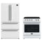 Forno 2-Piece Appliance Package - 30-Inch Electric Range and 36-Inch French Door Refrigerator in White with Stainless Steel Trim (FBDL-003-09US)