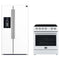 Forno 2-Piece Appliance Package - 30-Inch Electric Range and 36-Inch Side by Side Refrigerator in White with Stainless Steel Trim (FBDL-003-10US)