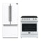 Forno 2-Piece Appliance Package - 30-Inch Electric Range and 30-Inch Refrigerator in White with Stainless Steel Handle (FBDL-003-11US)