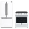 Forno 2-Piece Appliance Package - 30-Inch Electric Range and 30-Inch Refrigerator in White with Stainless Steel Trim (FBDL-003-11US)