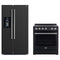 Forno 2-Piece Appliance Package - 30-Inch Electric Range and 36-Inch Side by Side Refrigerator with Water Dispenser in Black with Stainless Steel Trim (FBDL-003-14US)
