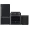 Forno 3-Piece Appliance Package - 30-Inch Leonardo Espresso Electric Range, Refrigerator, & Dishwasher in Black with Stainless Steel Trim (FBDL-007-02US)