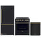 Forno 3-Piece Appliance Package - 30-Inch Leonardo Espresso Electric Range, Refrigerator, & Dishwasher in Black with Antique Brass Handle (FBDL-007-02US)