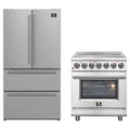 Forno 2-Piece Appliance Package - 30-Inch Electric Range and 36-Inch French Door Refrigerator in Stainless Steel (FBDL-013-03CAUS)