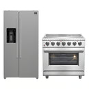 Forno 2-Piece Appliance Package - 36-Inch Electric Range and 36-Inch Side by Side Refrigerator with Water Dispenser in Stainless Steel (FBDL-013-09CAUS)