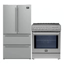 Forno 2-Piece Appliance Package - 30-Inch Induction Range and 36-Inch French Door Refrigerator in Stainless Steel (FBDL-014-03CAUS)