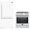 Forno 2-Piece Appliance Package - 30-Inch Slide-In Induction Range and 31-Inch Refrigerator, Right Hinge in White with Stainless Steel Trim (FBDL-014-06CAUS)