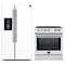 Forno 2-Piece Appliance Package - 30-Inch Slide-In Induction Range and 36-Inch Side by Side Refrigerator with Water Dispenser in White with Stainless Steel Handle (FBDL-014-09CAUS)
