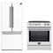 Forno 2-Piece Appliance Package - 30-Inch Slide-In Induction Range and 30-Inch French Door Refrigerator in White with Stainless Steel Trim (FBDL-014-10CAUS)