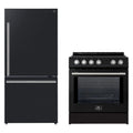 Forno 2-Piece Appliance Package - 30-Inch Slide-In Induction Range and 31-Inch Refrigerator, Right Hinge in Black with Stainless Steel Trim (FBDL-014-11CAUS)