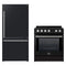Forno 2-Piece Appliance Package - 30-Inch Slide-In Induction Range and 31-Inch Refrigerator, Right Hinge in Black with Stainless Steel Trim (FBDL-014-11CAUS)