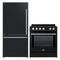 Forno 2-Piece Appliance Package - 30-Inch Slide-In Induction Range and 31-Inch Bottom Freezer Door Refrigerator in Black with Stainless Steel Handle (FBDL-014-12CAUS)