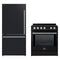 Forno 2-Piece Appliance Package - 30-Inch Slide-In Induction Range and 31-Inch Bottom Freezer Door Refrigerator in Black with Stainless Steel Trim (FBDL-014-12CAUS)