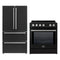 Forno 2-Piece Appliance Package - 30-Inch Slide-In Induction Range and 36-Inch French Door Refrigerator in Black with Stainless Steel Handle (FBDL-014-13CAUS)