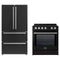 Forno 2-Piece Appliance Package - 30-Inch Slide-In Induction Range and 36-Inch French Door Refrigerator in Black with Stainless Steel Trim (FBDL-014-13CAUS)