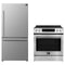 Forno 2-Piece Appliance Package - 30-Inch Induction Range and 31-Inch Refrigerator, Right Hinge in Stainless Steel (FBDL-015-01CAUS)