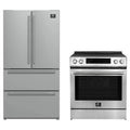 Forno 2-Piece Appliance Package - 30-Inch Induction Range and 36-Inch French Door Refrigerator in Stainless Steel (FBDL-015-03CAUS)